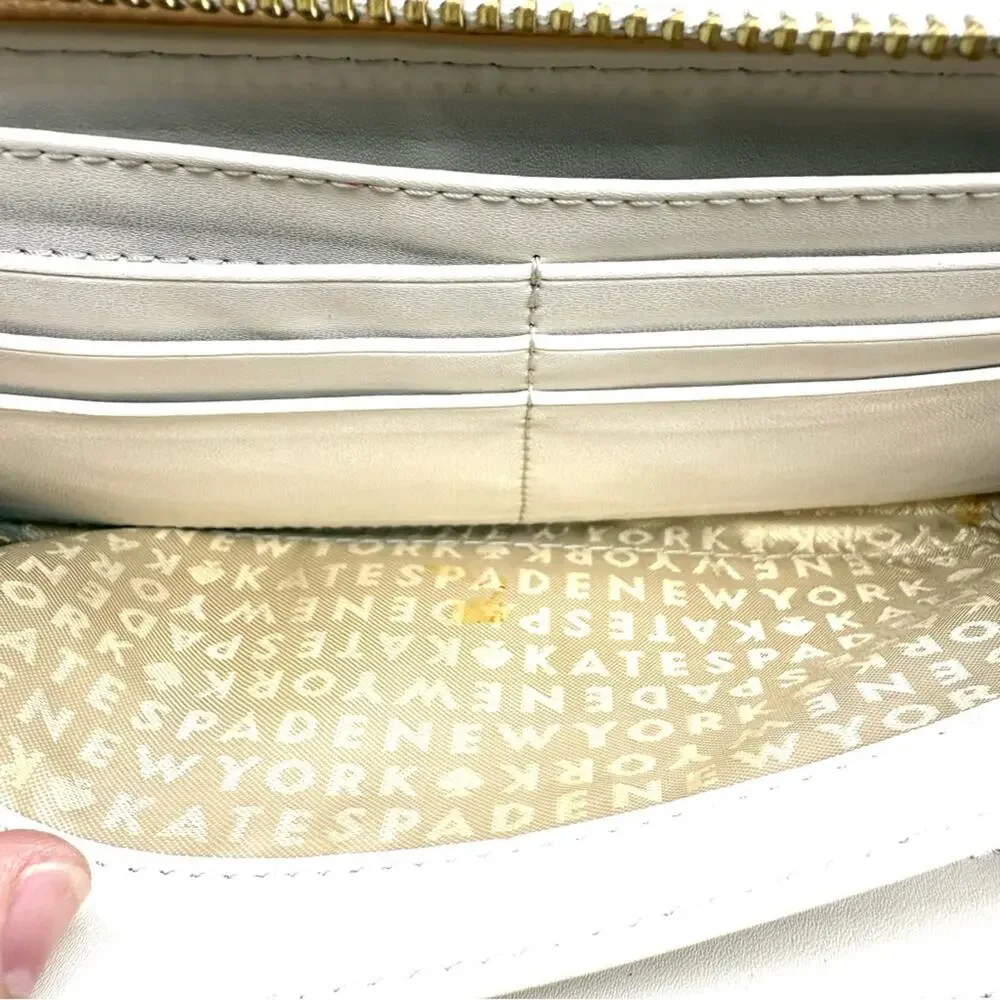 Kate Spade Neda Wellesley Two Tone Pebble/Black Zip Wallet WLRU2547